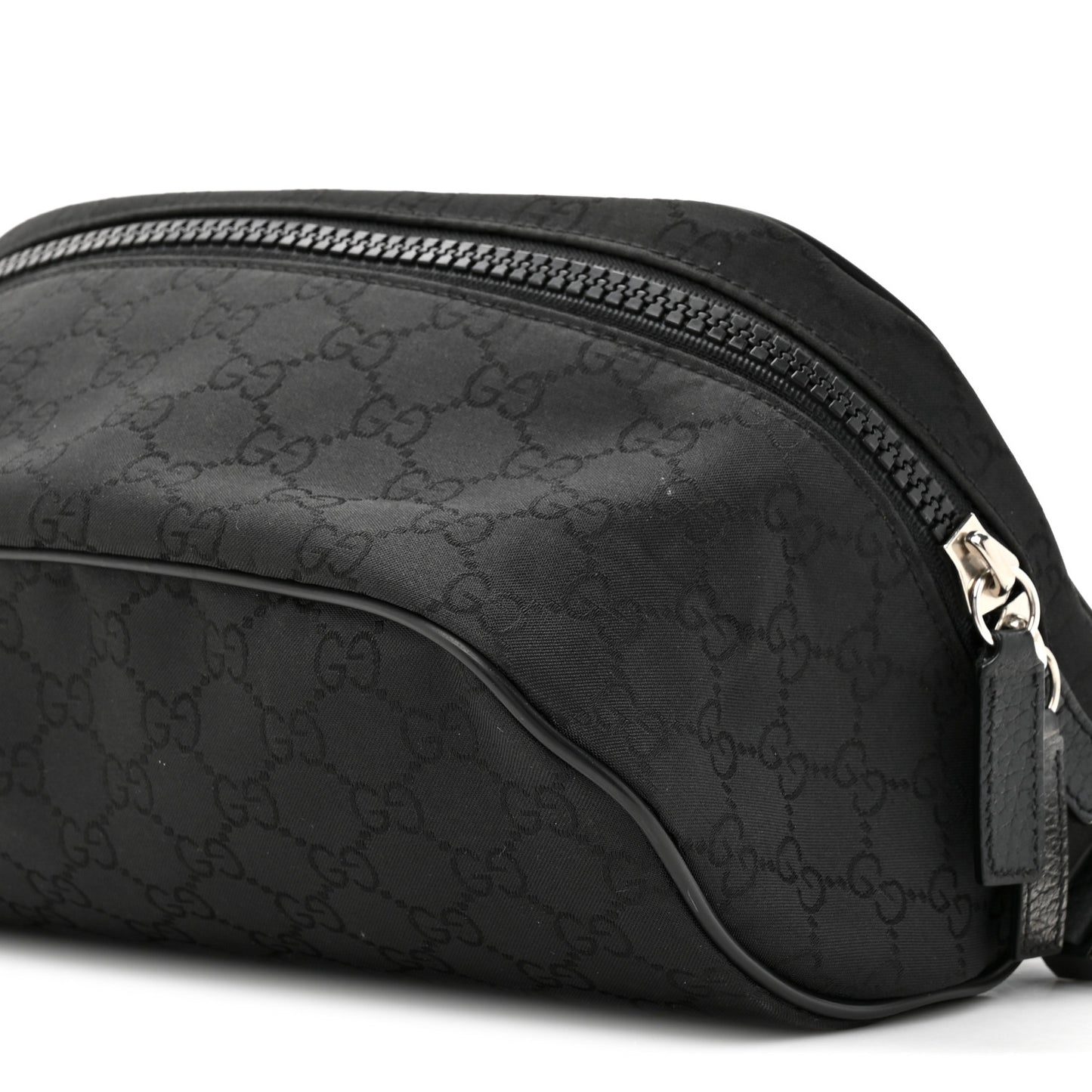 Nylon Monogram Fanny Pack Belt Bag Black
