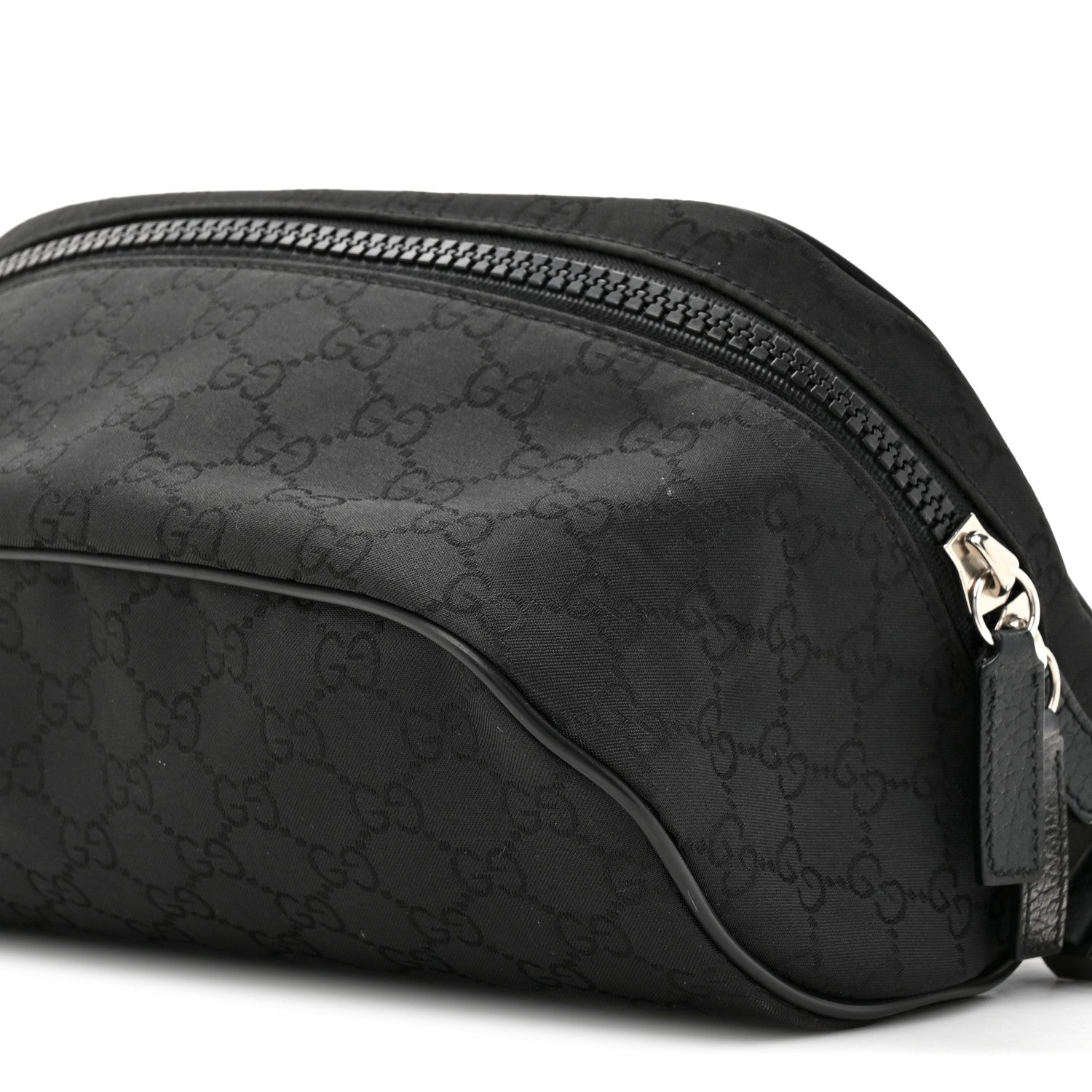 Gucci Nylon Monogram Fanny Pack Belt Bag Black 9 of 10