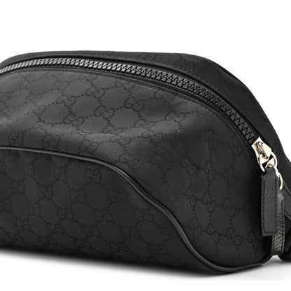 Gucci Nylon Monogram Fanny Pack Belt Bag Black 9 of 10