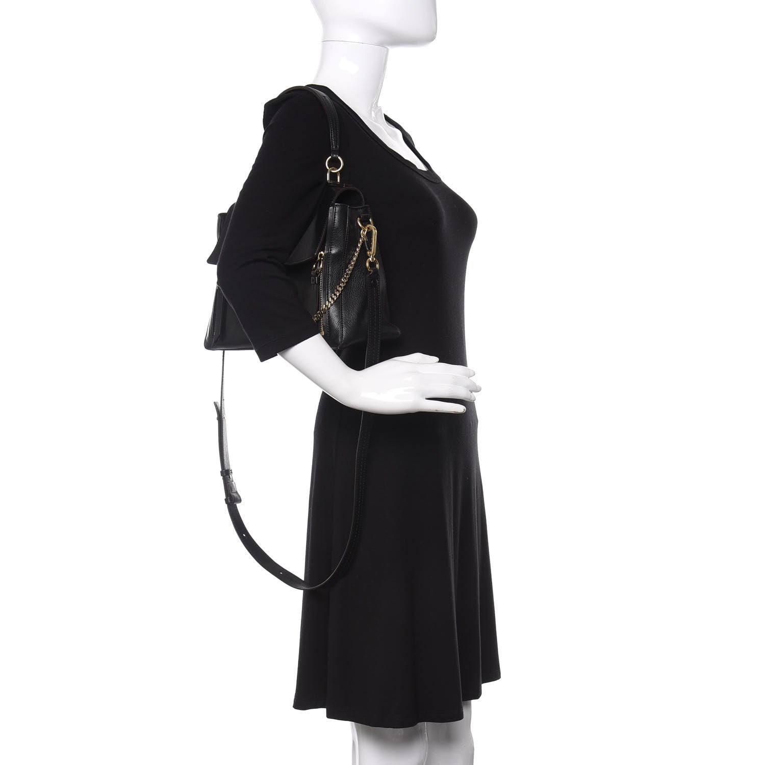 Chloe Calfskin Small Faye Day Shoulder Bag Black 3 of 10