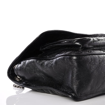 Saint Laurent Crinkled Calfskin Matelasse Monogram Medium Niki Chain Satchel Black 7 of 10