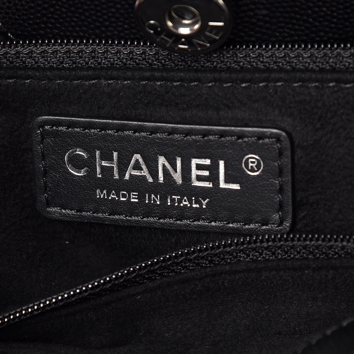 Chanel Caviar Small Studded Deauville Tote Black 7 of 10