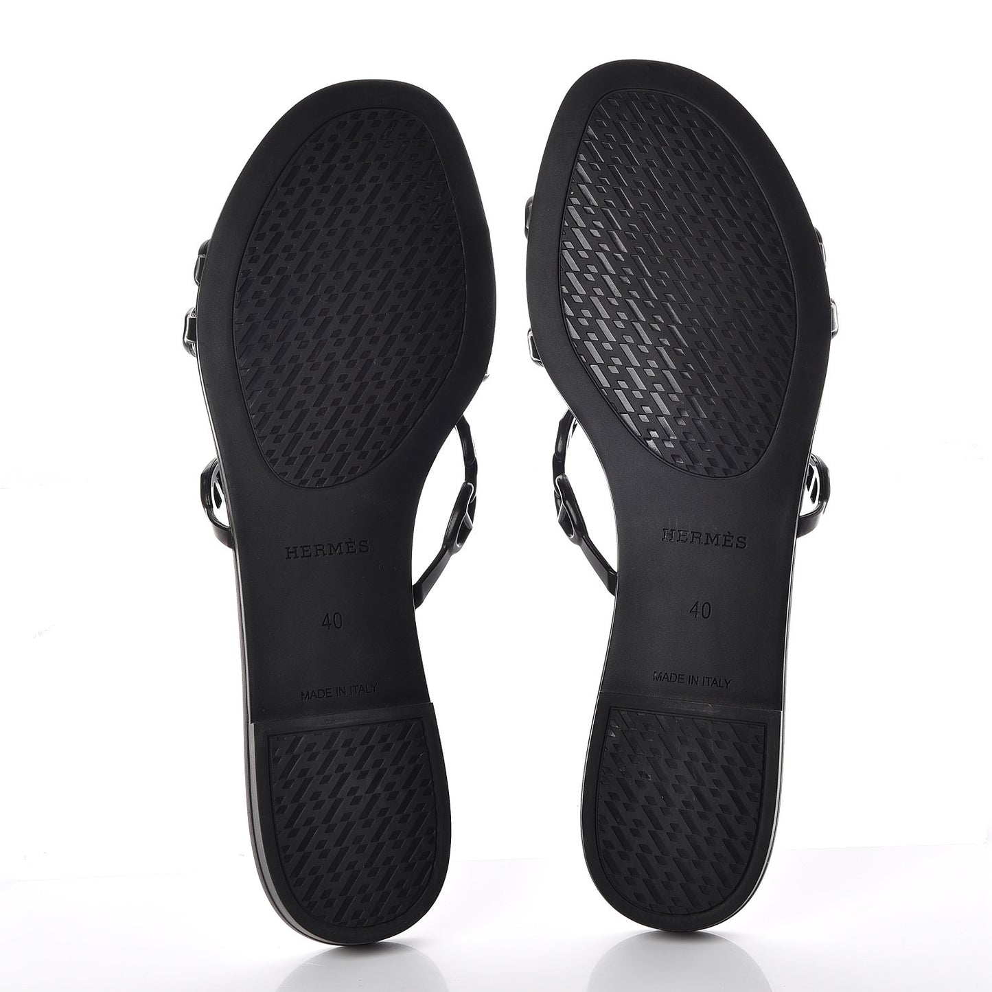 Rubber Chaine d'Ancre Rivage Sandals 40 Black