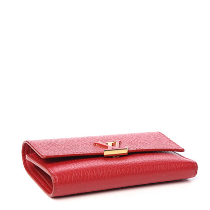 Louis Vuitton Taurillon Capucines Compact Wallet Rubis 3 of 8