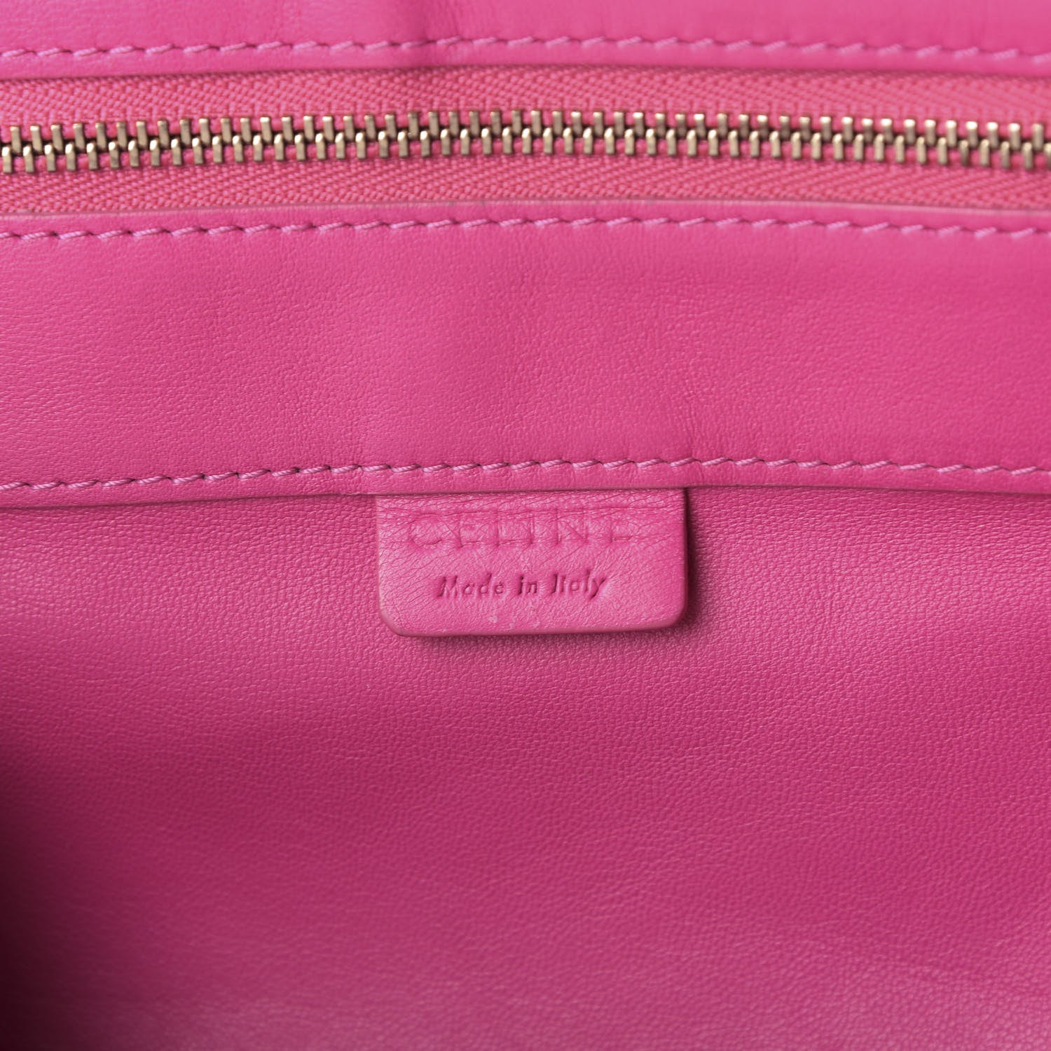 Celine Lambskin Vertical Bi-Color Cabas Fluo Pink Fluo Orange 6 of 10
