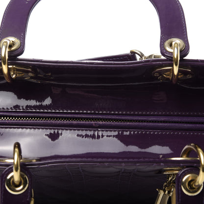 Christian Dior Patent Cannage Large Lady Dior Violet Purple 11 of 11