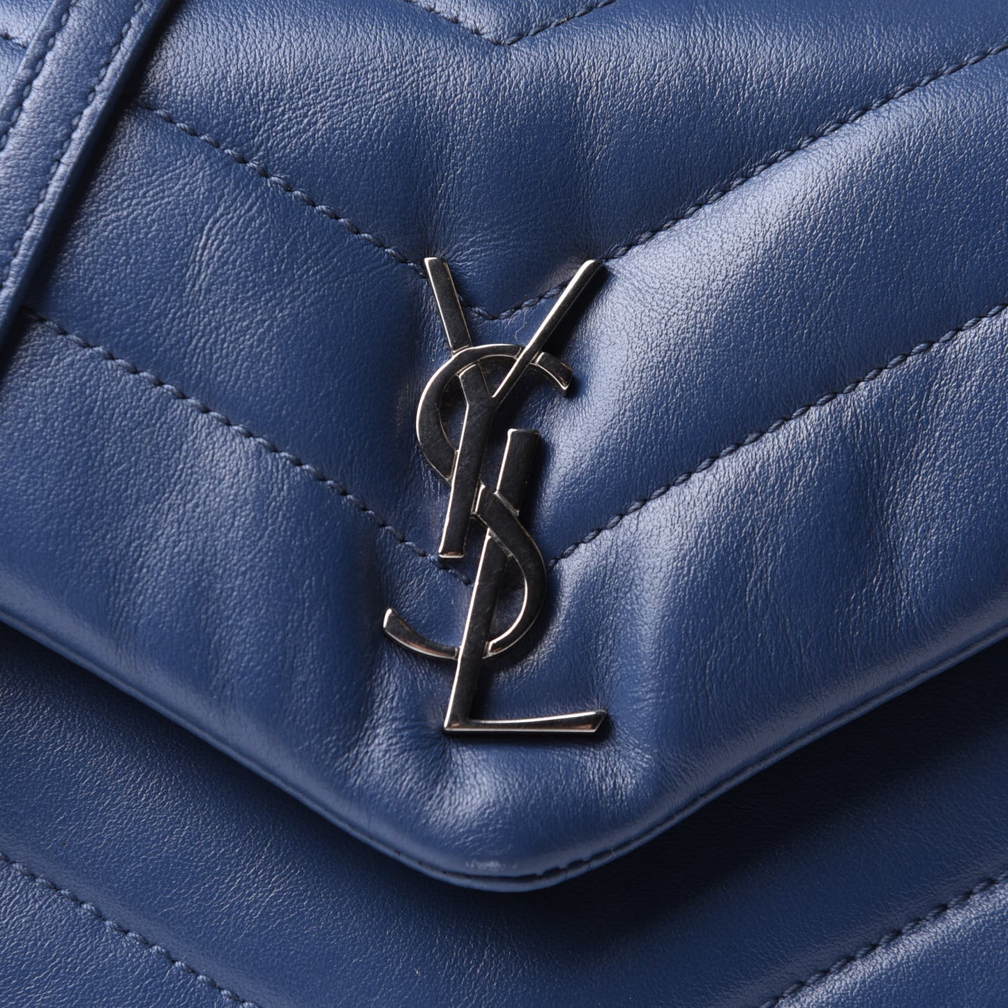 Calfskin Y Quilted Monogram Toy Loulou Chain Satchel Denim