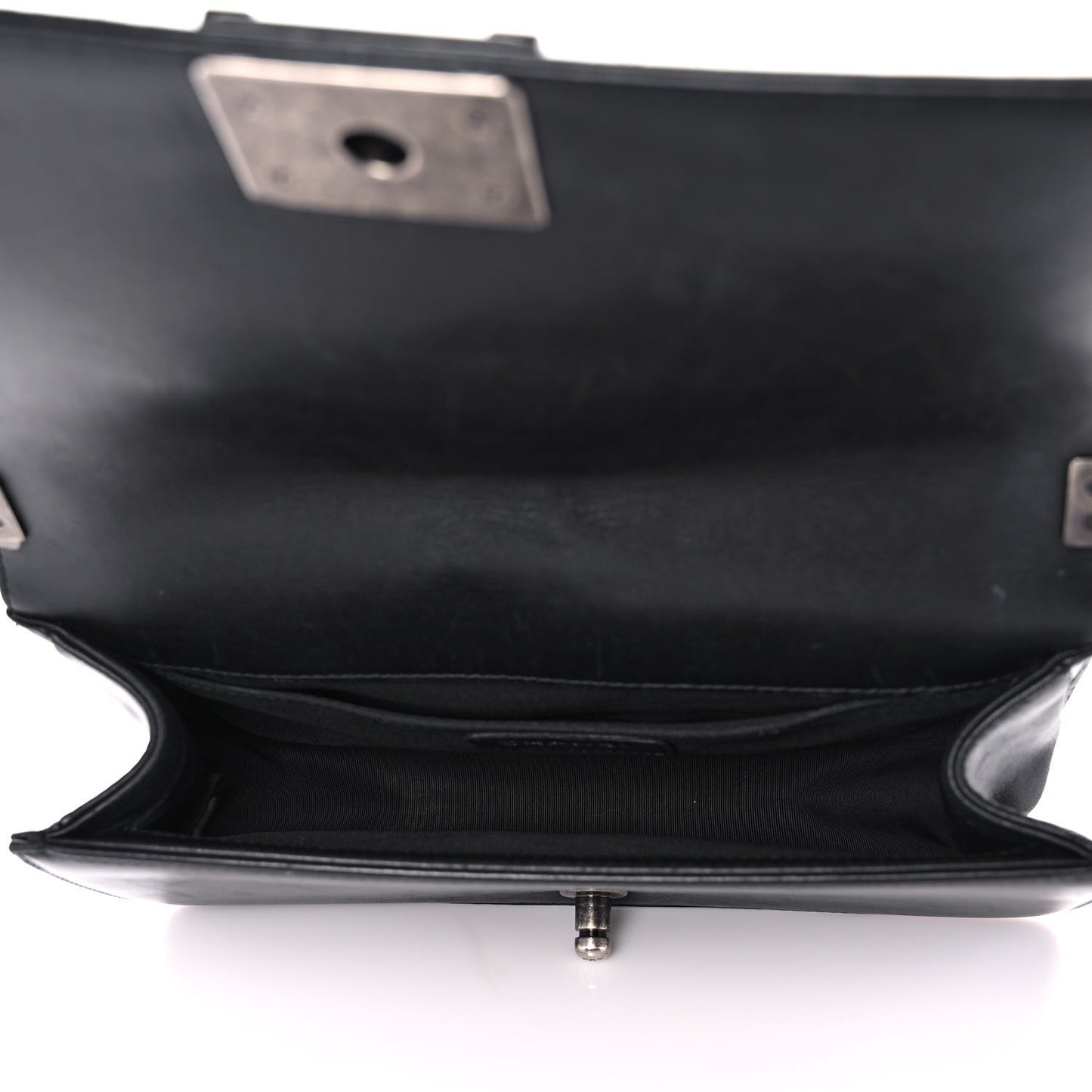 Lambskin Quilted Medium Boy Flap Black