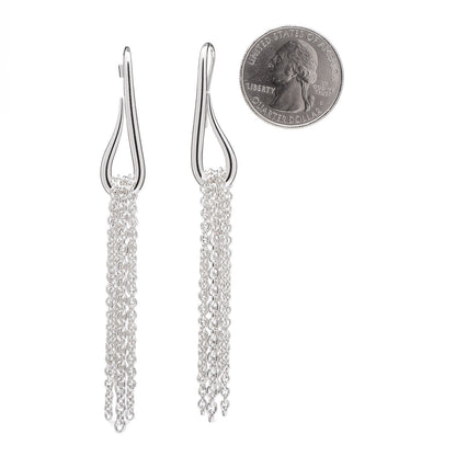 Hermes Sterling Silver Licol Chaine D'Ancre Drop Earrings 2 of 4
