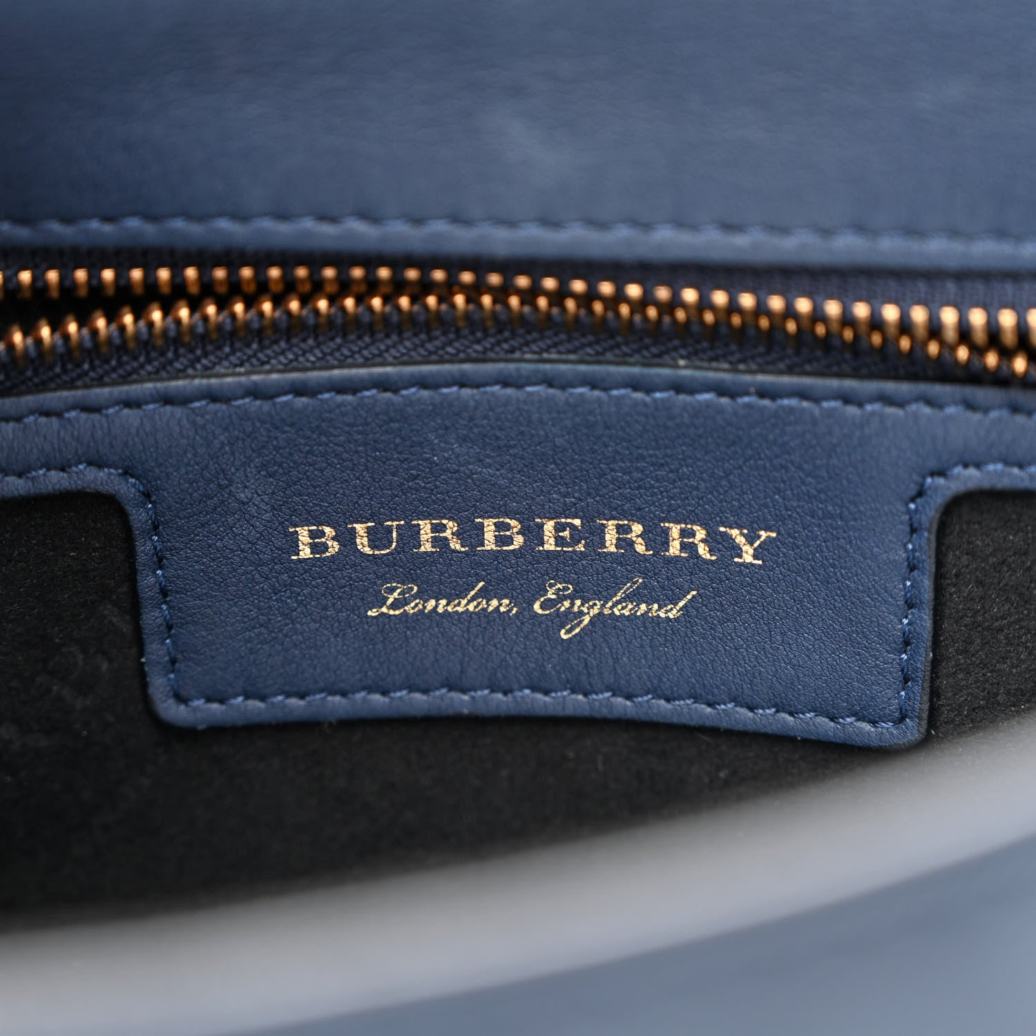 Burberry Trench Calfskin Small DK88 Top Handle Bag Ink Blue 6 of 16