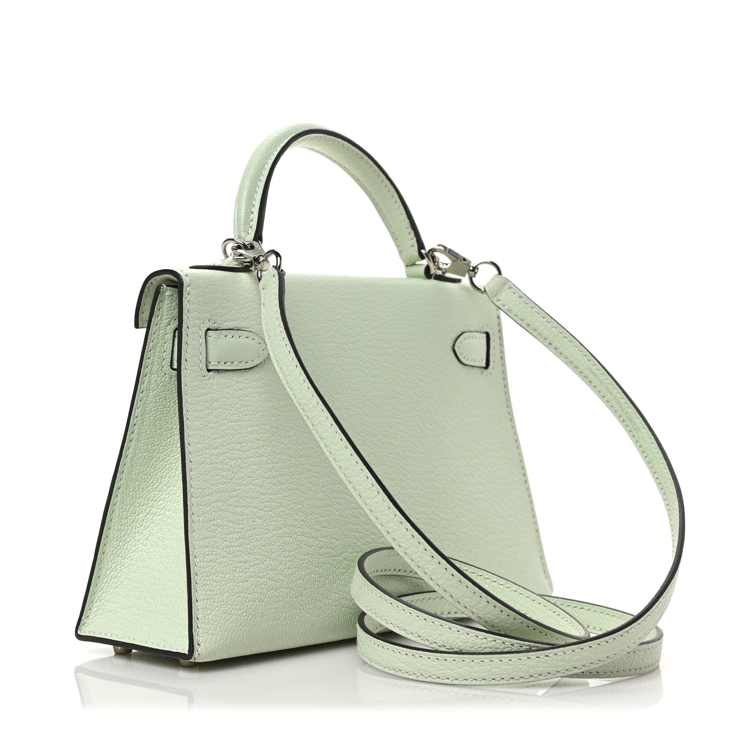 Hermes Chevre Mysore Mini Kelly Sellier 20 Vert Fizz 3 of 8