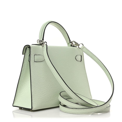 Hermes Chevre Mysore Mini Kelly Sellier 20 Vert Fizz 3 of 8