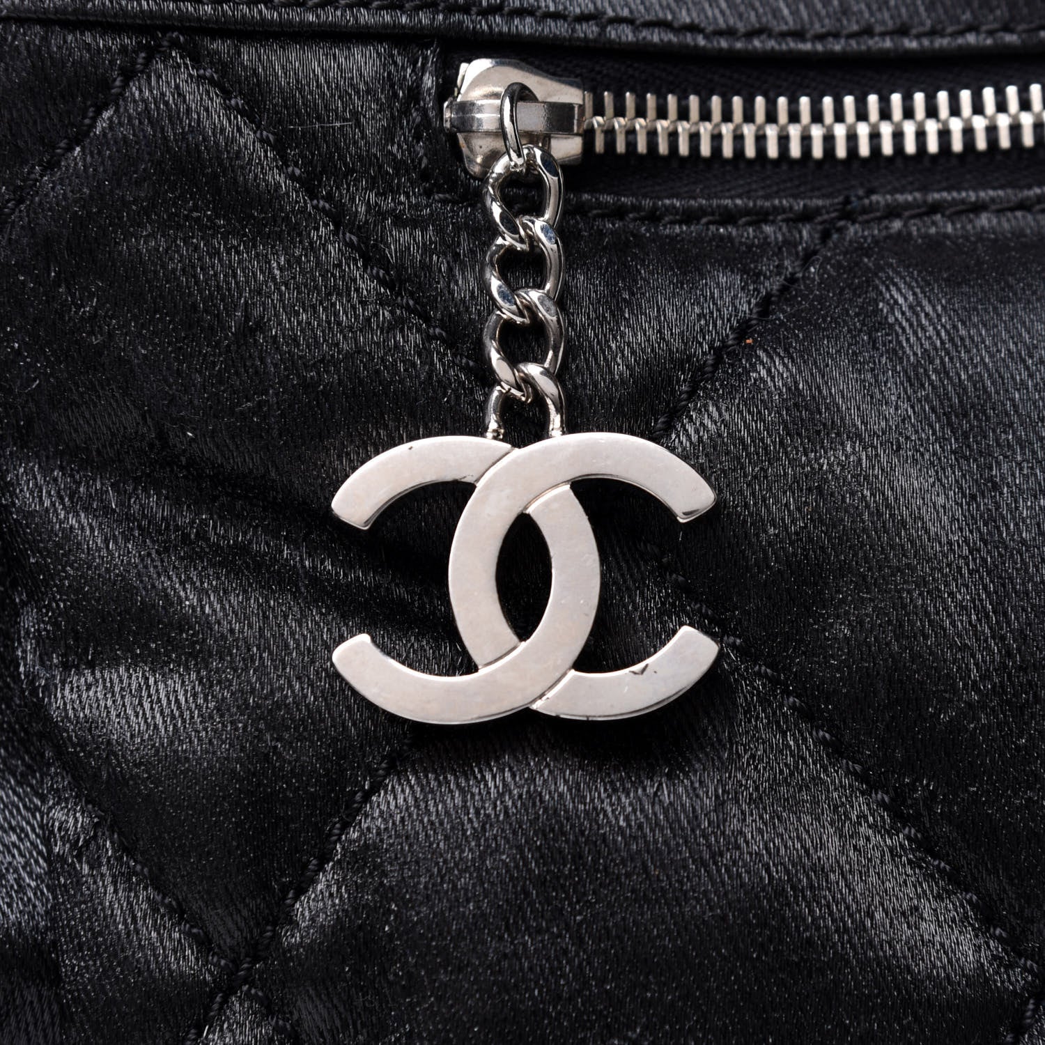 Chanel Coated Canvas Quilted Large Paris Biarritz Tote Black 9 of 16