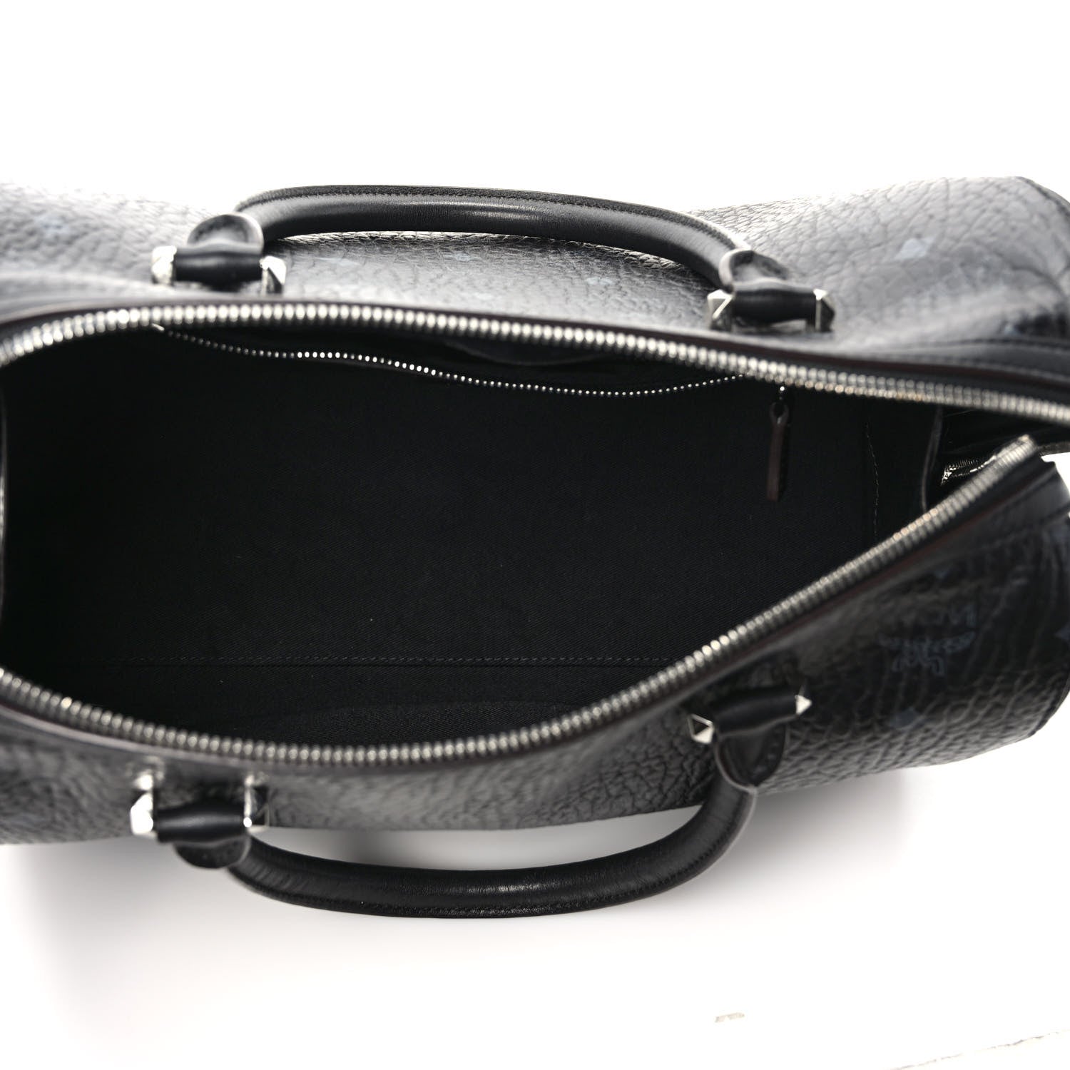 MCM Visetos Medium Essential Boston Bag Black 5 of 8