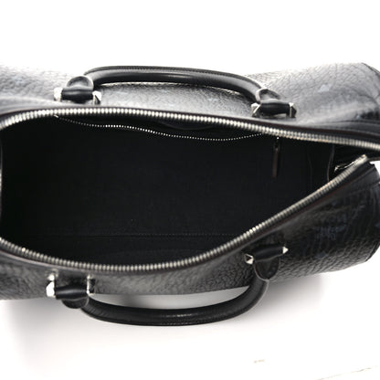 MCM Visetos Medium Essential Boston Bag Black 5 of 8