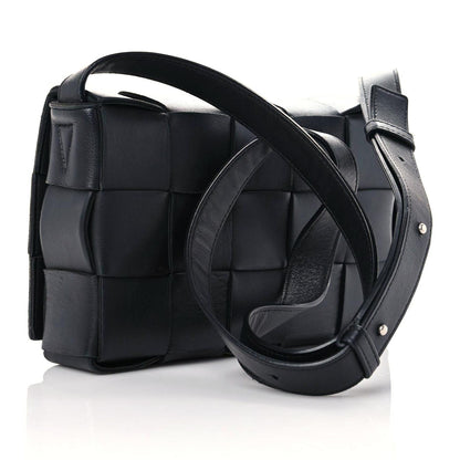 Bottega Veneta Lambskin Maxi Intrecciato Cassette Crossbody Bag Black 2 of 21