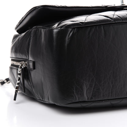 Chanel Aged Calfskin Quilted Medium Express Bowling Bag Black 8 of 10