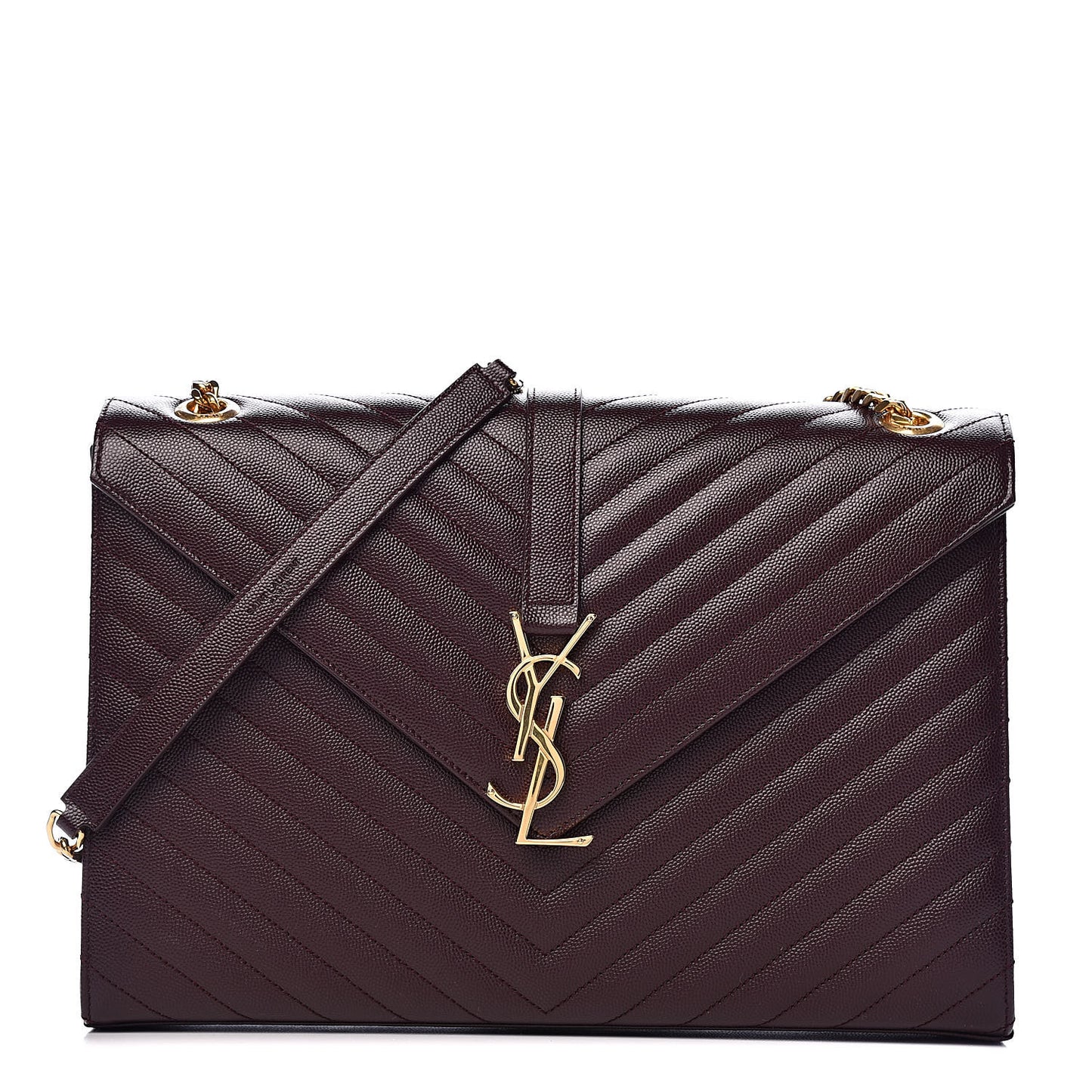 Grain De Poudre Matelasse Chevron Large Monogram Satchel Rouge Legion