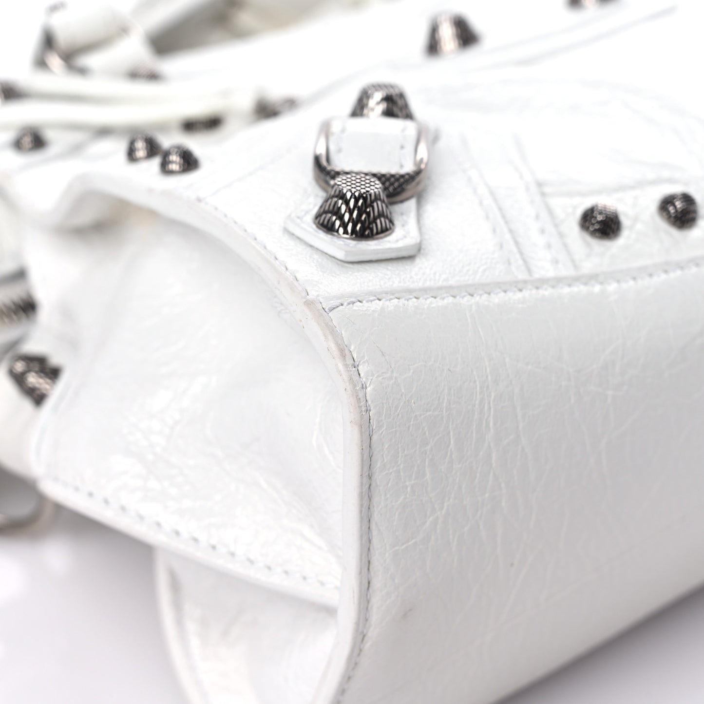 Agneau Arena Neo Cagole Handbag XS Optic White