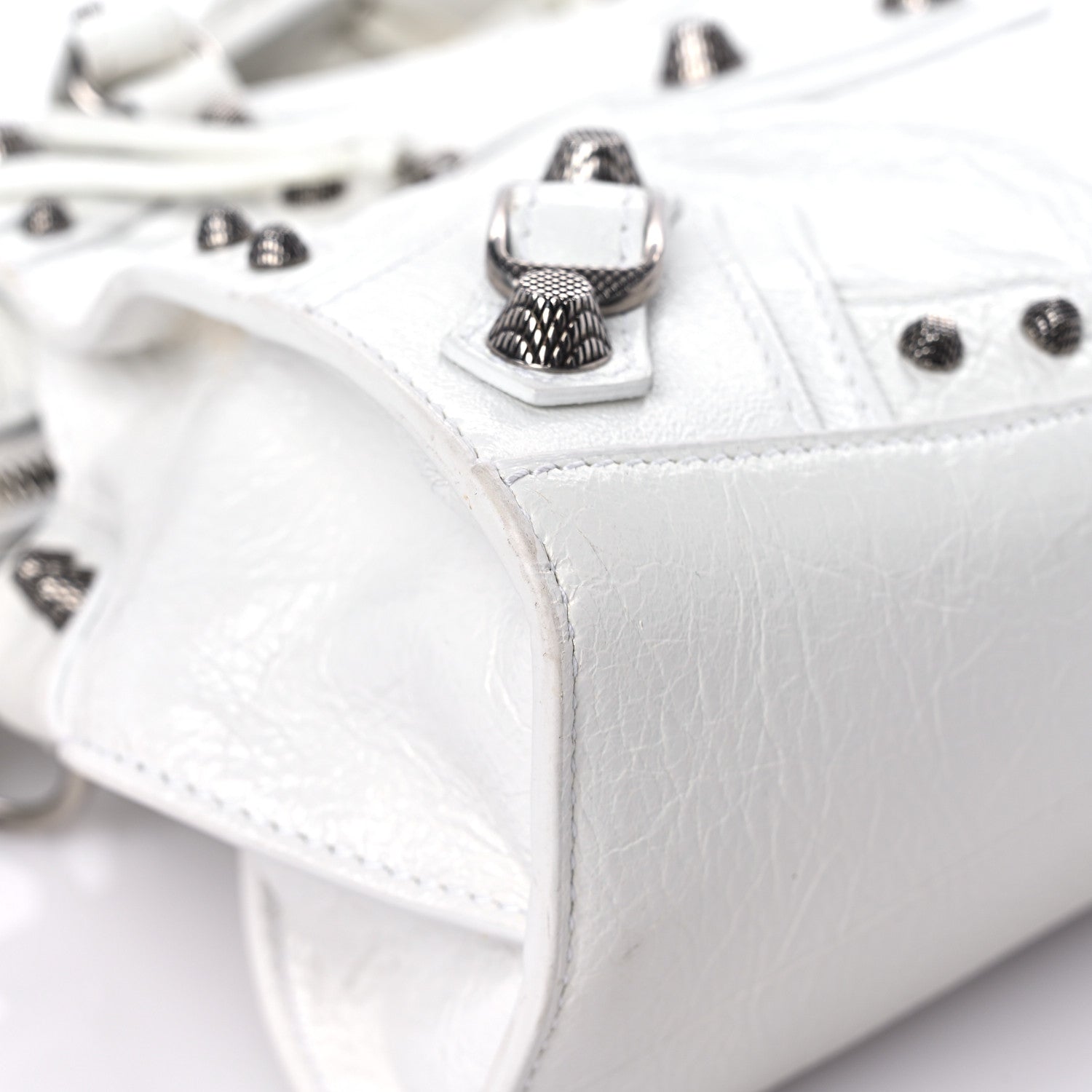 Balenciaga Agneau Arena Neo Cagole Handbag XS Optic White 8 of 13