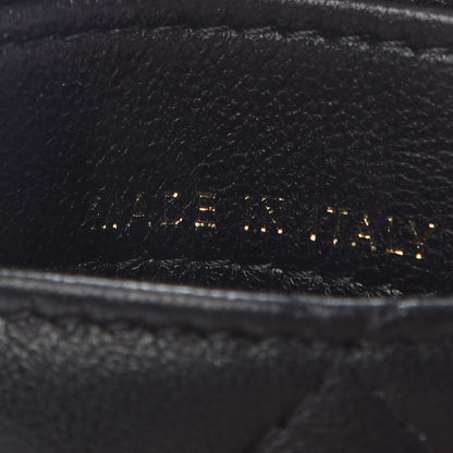 Chanel Lambskin Quilted Card Holder On Chain Black 6 of 7