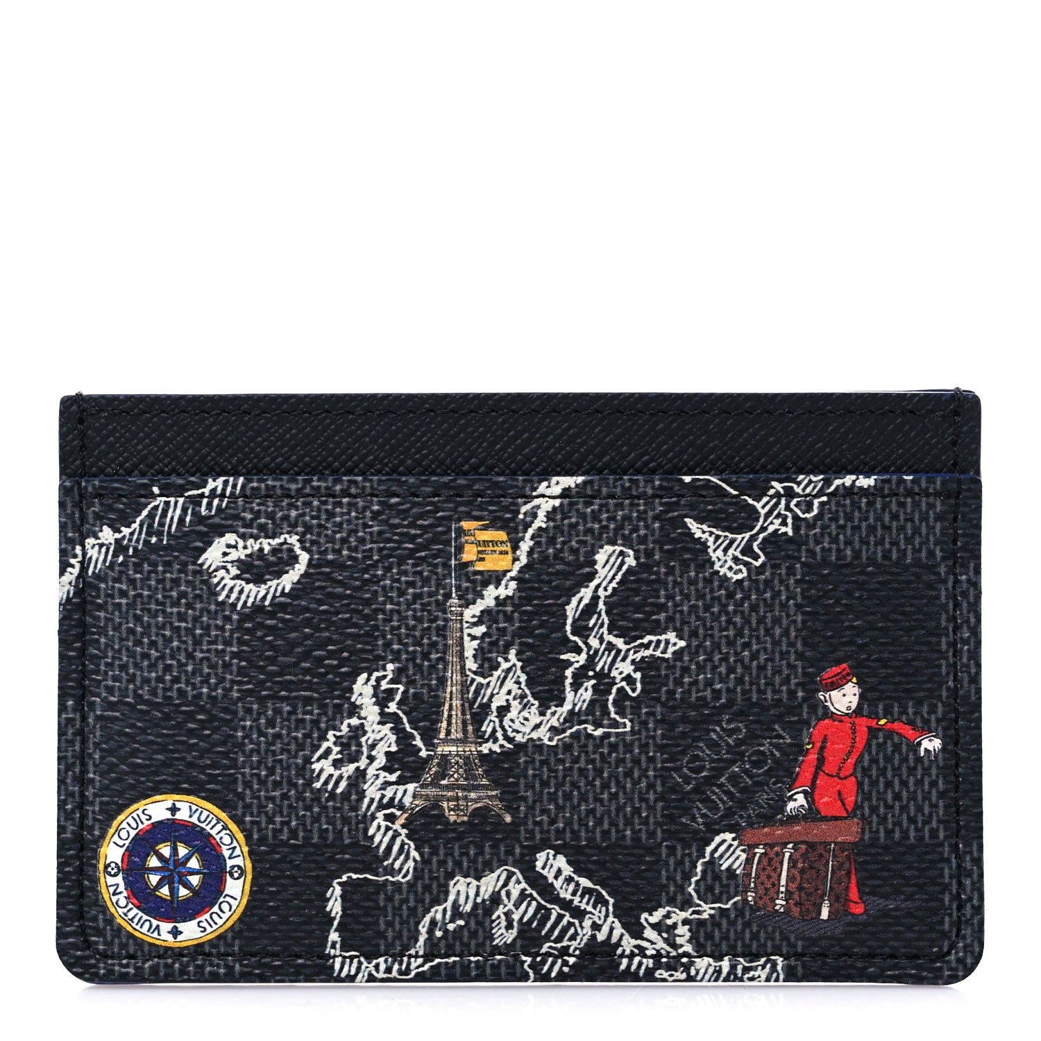 Louis Vuitton Damier Graphite World Map Porte Cartes Simple 1 of 6