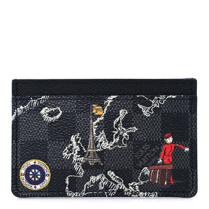Louis Vuitton Damier Graphite World Map Porte Cartes Simple 1 of 6