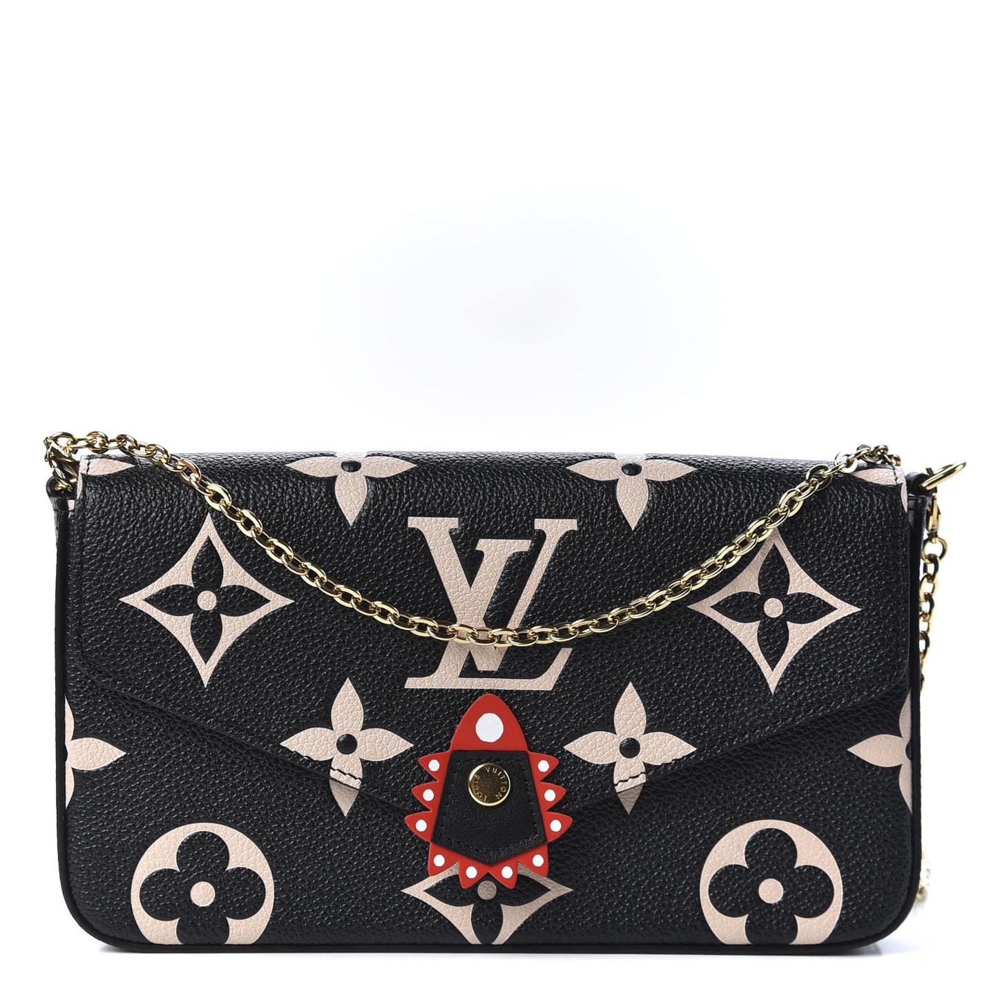 Empreinte Monogram Giant Crafty Pochette Felicie Black Creme