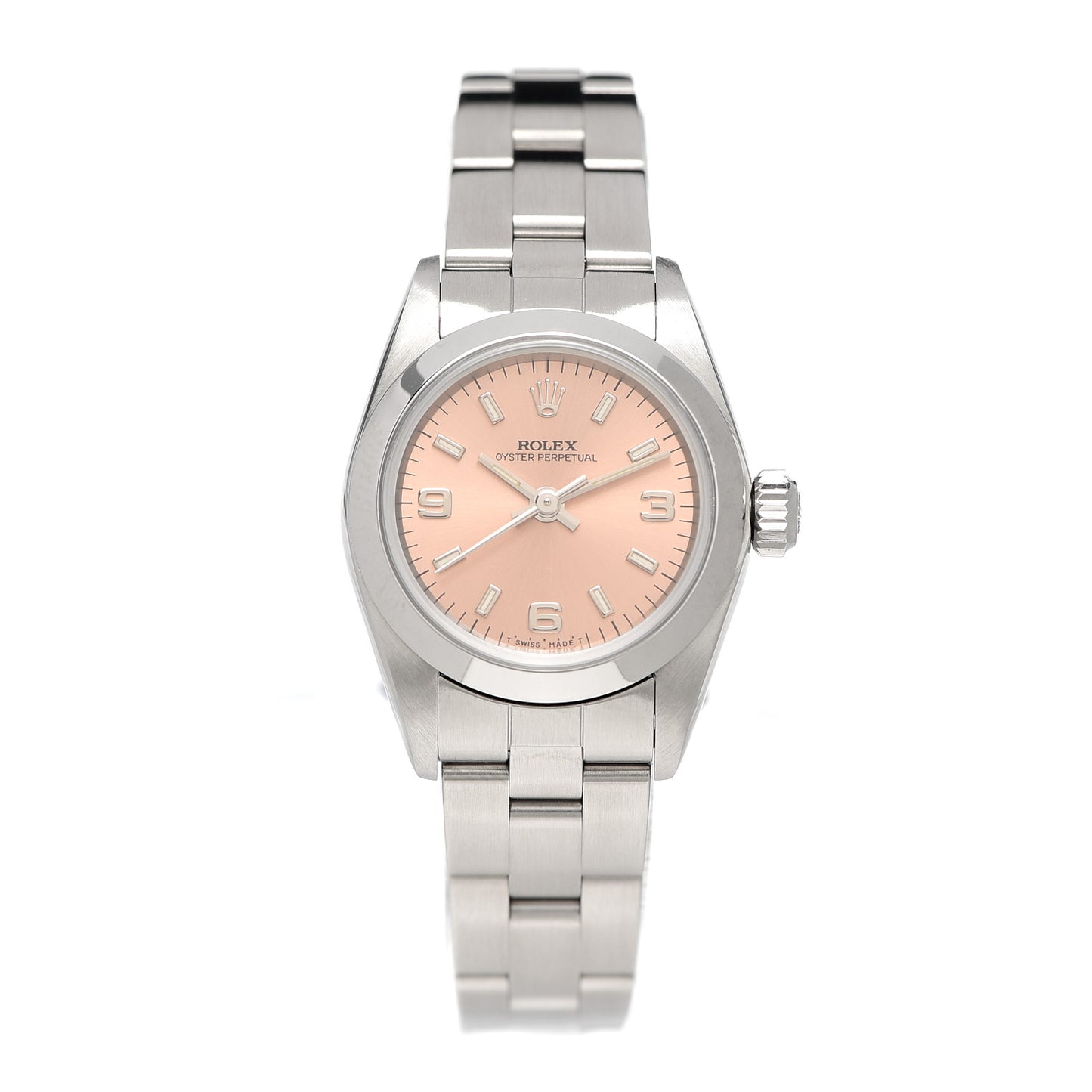 Stainless Steel 24mm Oyster Perpetual Watch Pink 67180