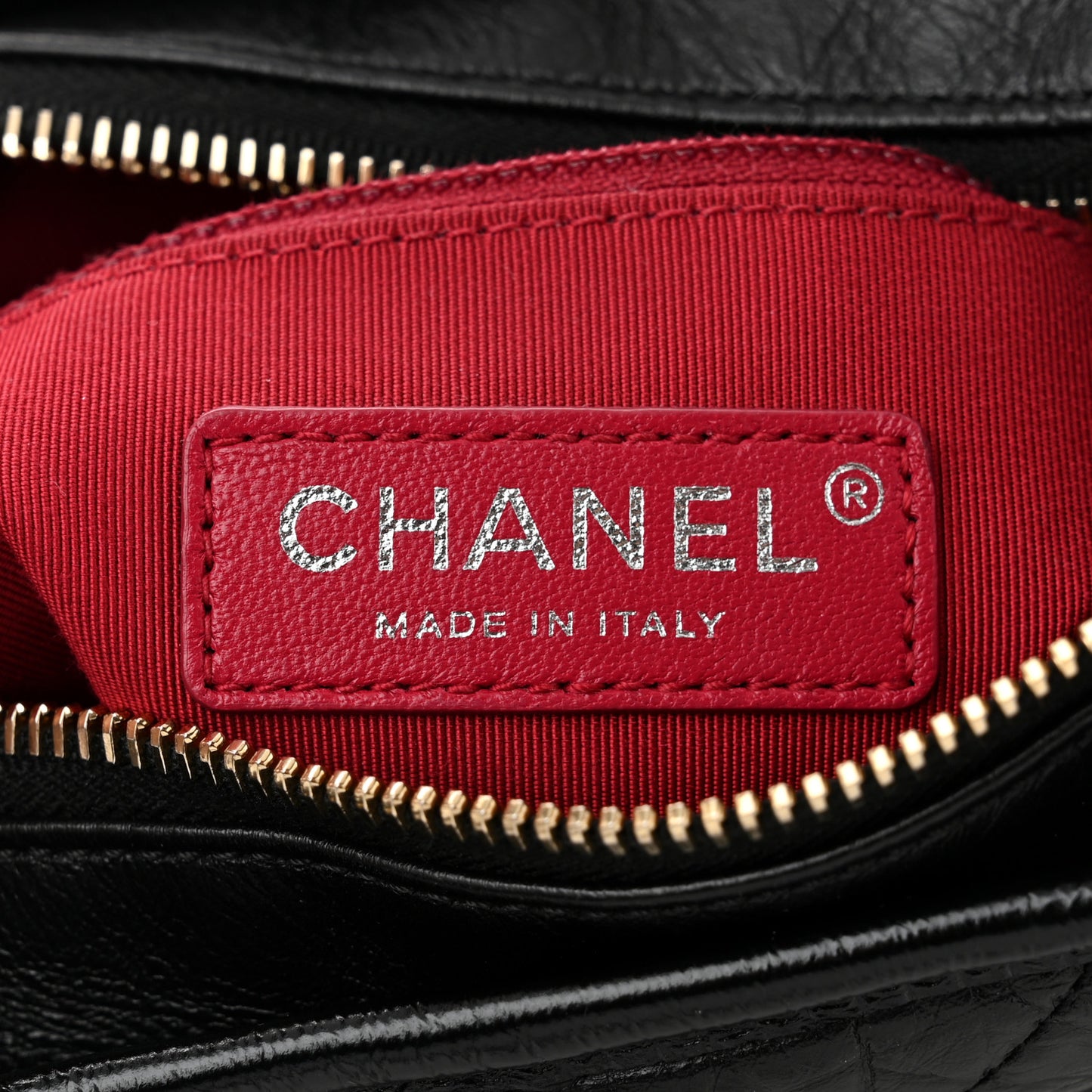 Aged Calfskin Quilted Small Gabrielle Logo Hobo Black