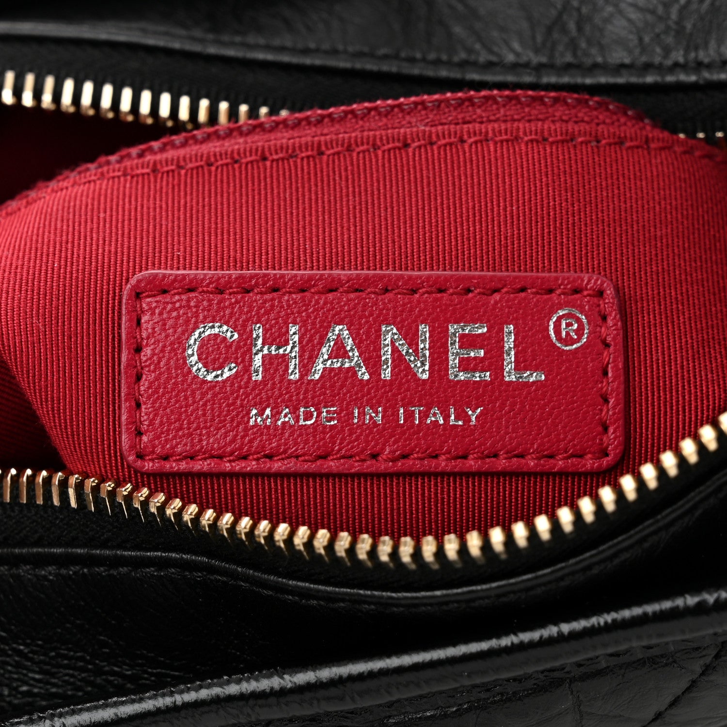 Chanel Aged Calfskin Quilted Small Gabrielle Logo Hobo Black 6 of 10