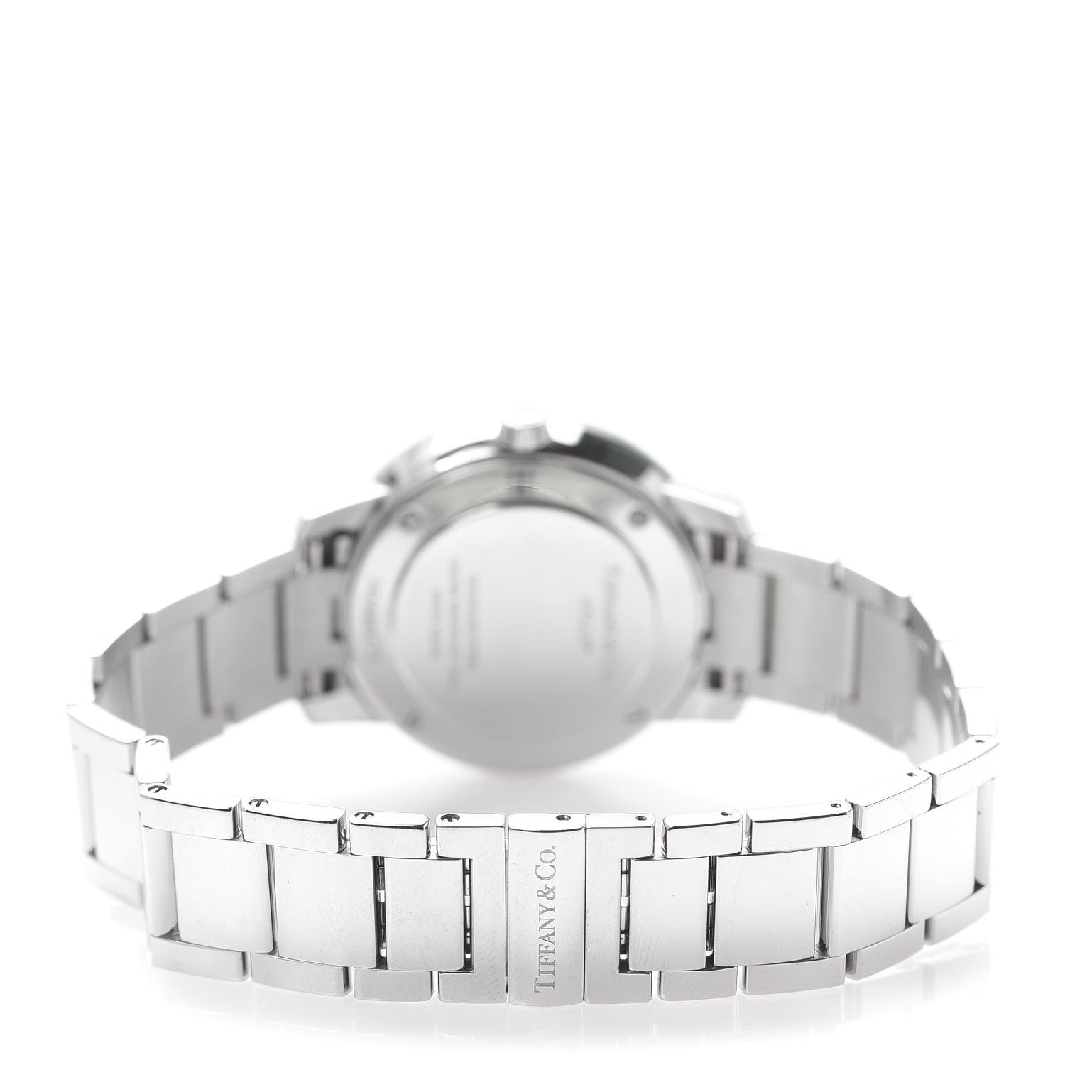 Tiffany Stainless Steel Diamond Bezel 31mm Atlas 2-Hand Quartz Watch Mauve 4 of 7
