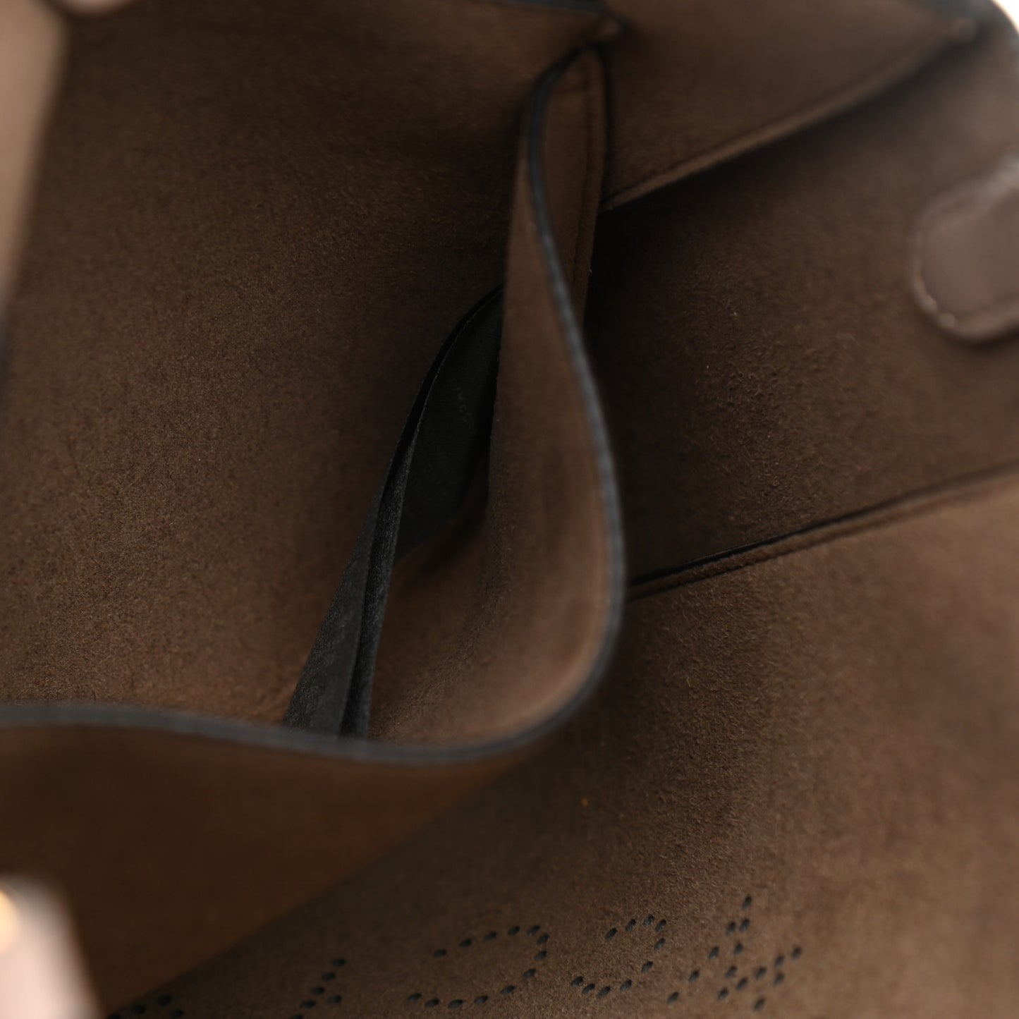 Eco Alter Nappa Perforated Logo Mini Crossbody Dark Taupe