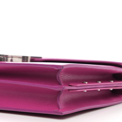 Saint Laurent Smooth Calfskin Monogram Cassandra Clasp Bag Electric Fuchsia 11 of 12