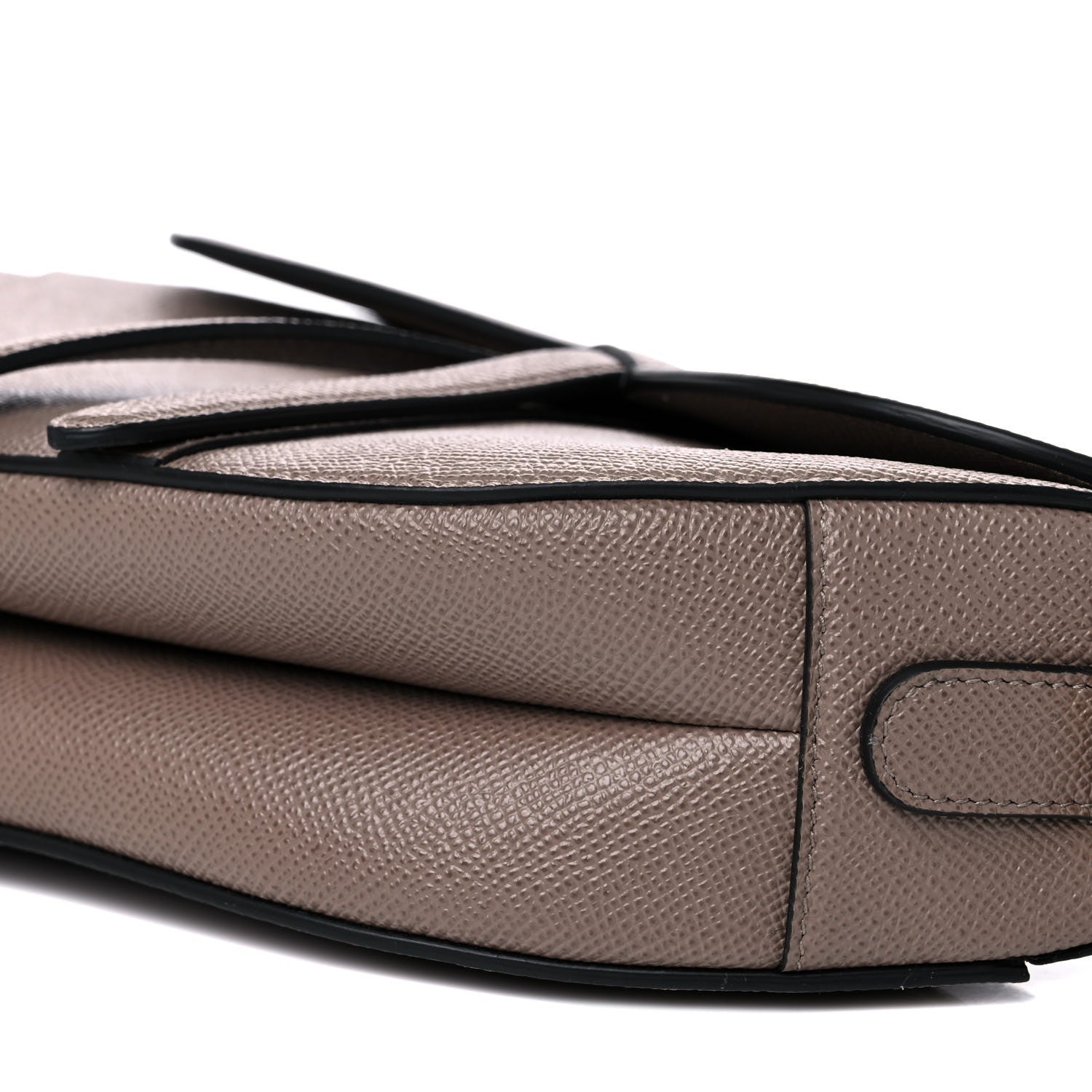 Christian Dior Grained Calfskin Saddle Bag Warm Taupe 8 of 9