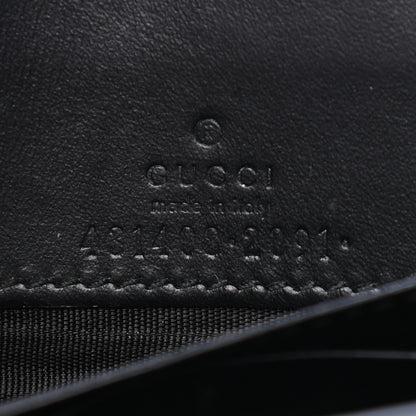 Gucci Guccissima Signature Bowy Chain Wallet Black 6 of 9