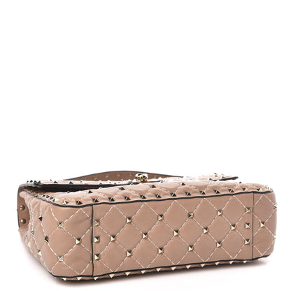 Valentino Garavani Nappa Medium Rockstud Spike Shoulder Bag Soft Noisette 4 of 9