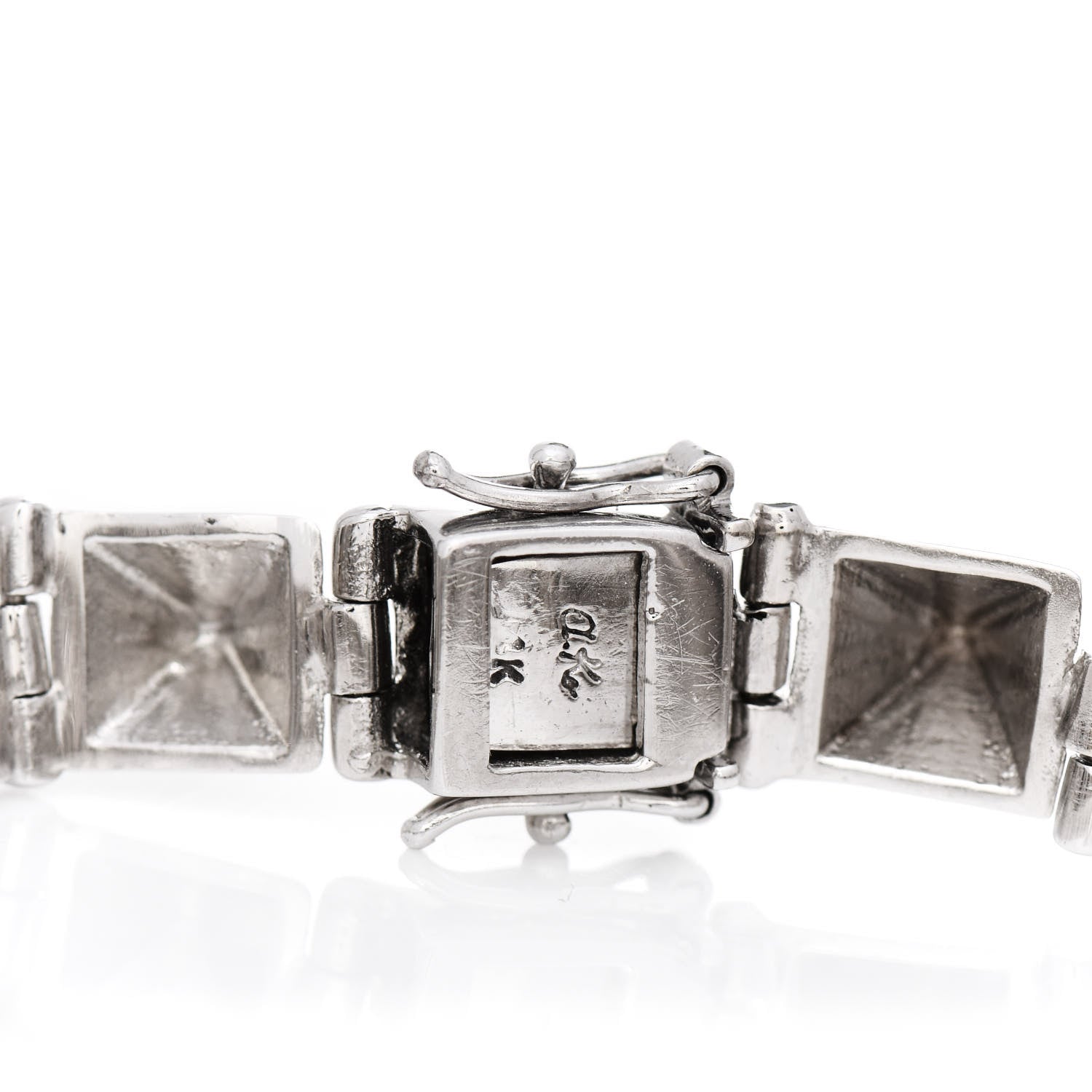 Anita Ko 14K White Gold Diamond Small Spike Bracelet 4 of 5