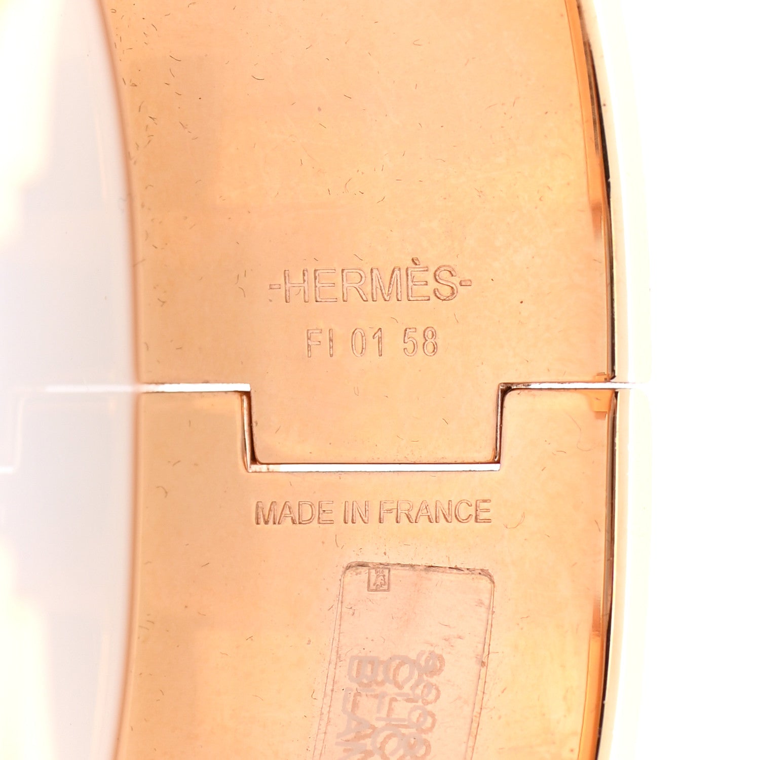 Hermes Enamel Wide Clic Clac H Bracelet PM White 4 of 6