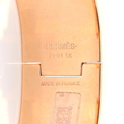 Hermes Enamel Wide Clic Clac H Bracelet PM White 4 of 6