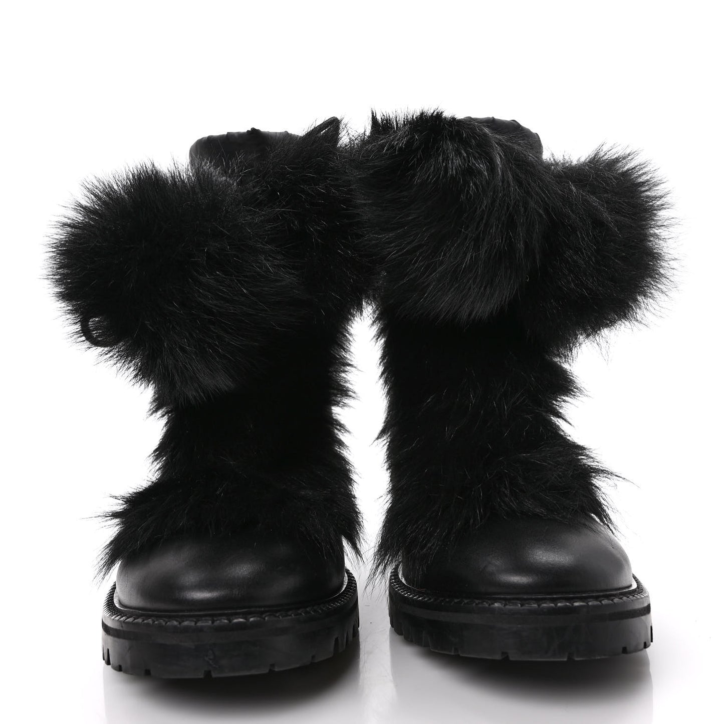 Lambkin Fur Glacie Pom-Pom Boots 38 Black