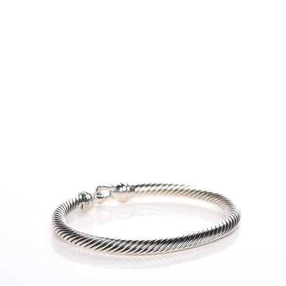 David Yurman Sterling Silver 18K Yellow Gold 5mm Cable Classic Buckle Bracelet 4 of 5