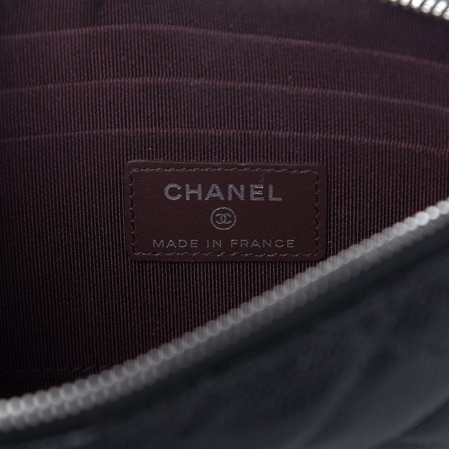 Chanel Caviar Quilted Classic Flat Wallet Pouch Black 18 of 19