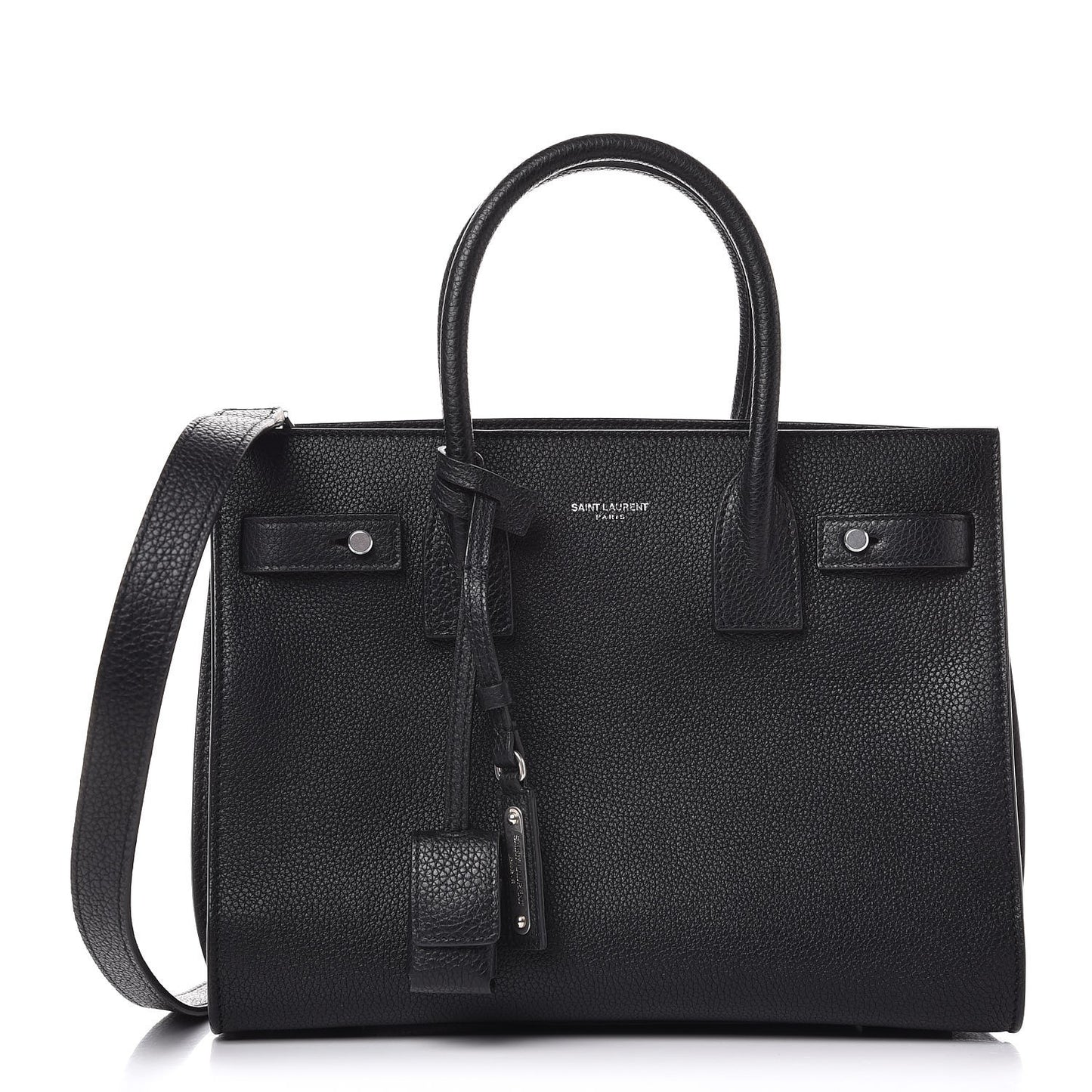 Grained Calfskin Baby Sac De Jour Souple Black