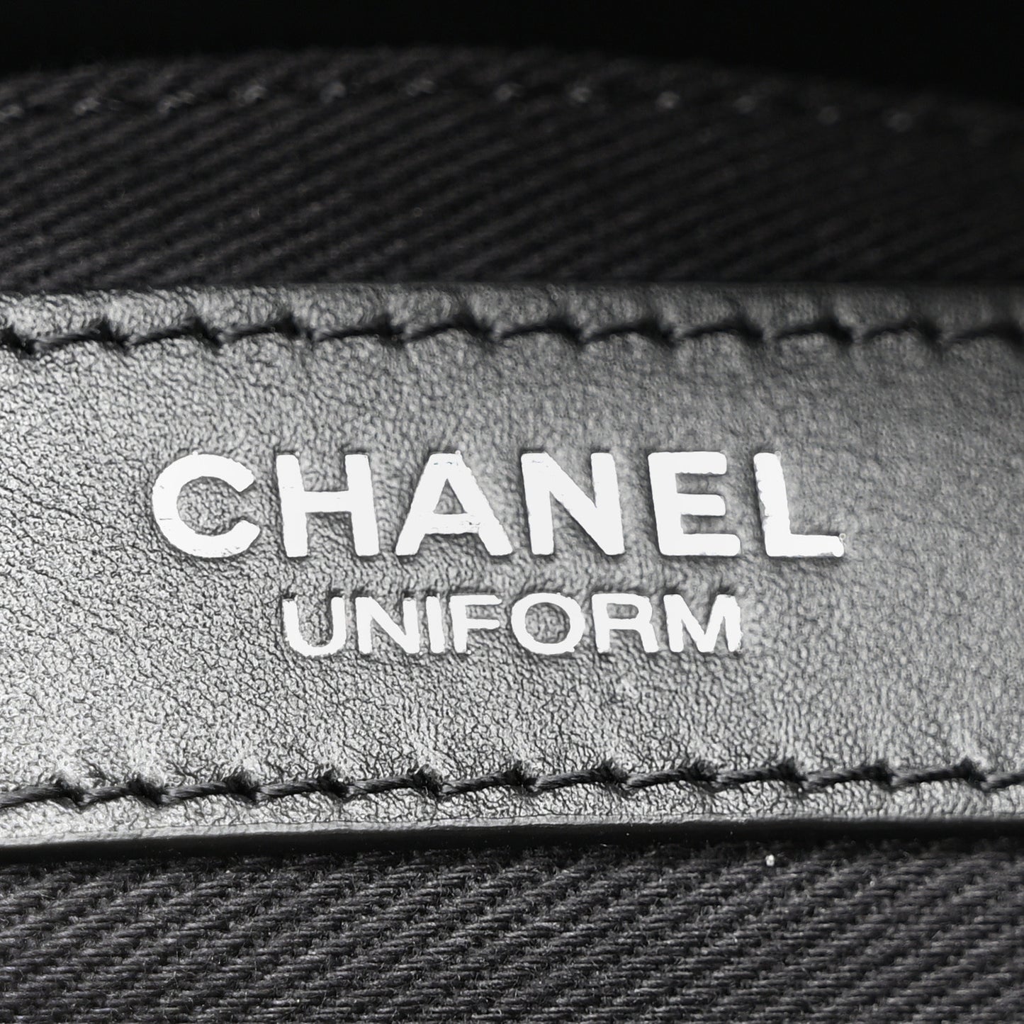 Calfskin Quilted CC Uniform Flap Belt Bag Black