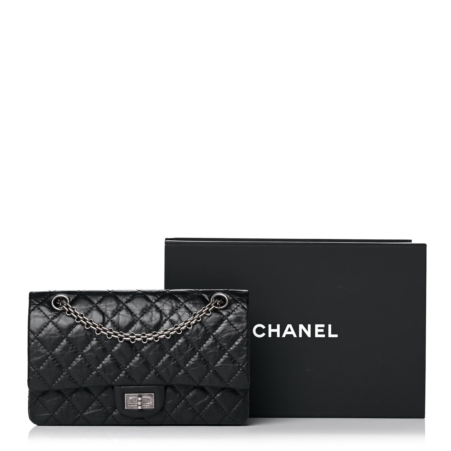 Chanel Aged Calfskin Quilted 2.55 Reissue 225 Flap Black 15 of 15