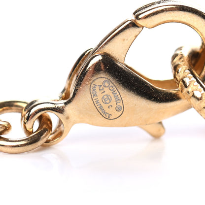 Chanel Pearl Crystal CC Short Necklace Gold 4 of 4