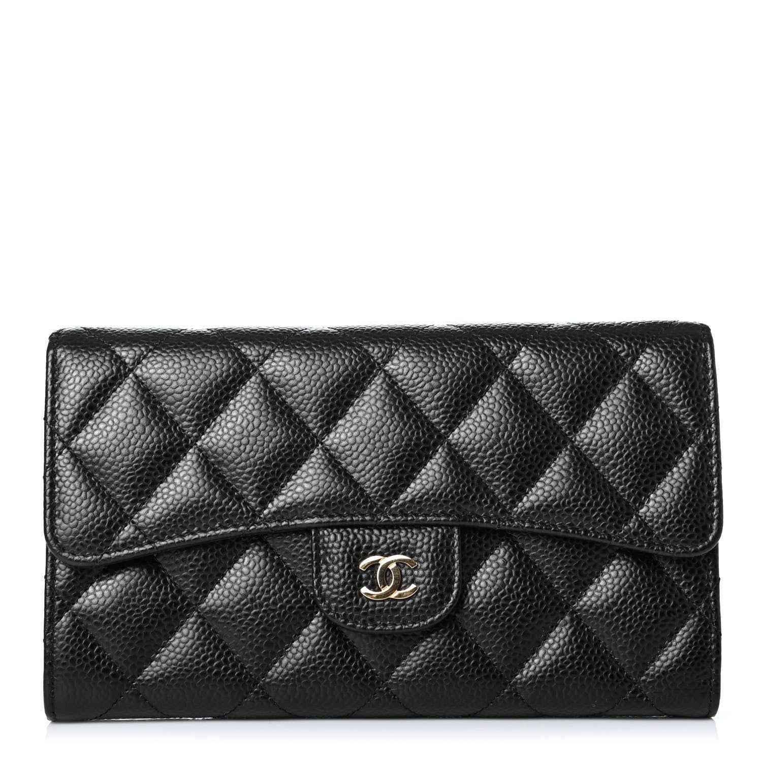 Chanel Caviar Quilted Large Flap Wallet Black 1 of 4