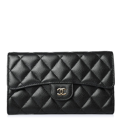 Chanel Caviar Quilted Large Flap Wallet Black 1 of 4