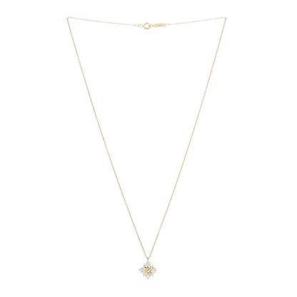 Tiffany Platinum 18K Yellow Gold Diamond Schlumberger Lynn Pendant Necklace 3 of 5